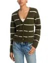 Rag & Bone Peggy Wool V Neck Cardigan Sweater In Green