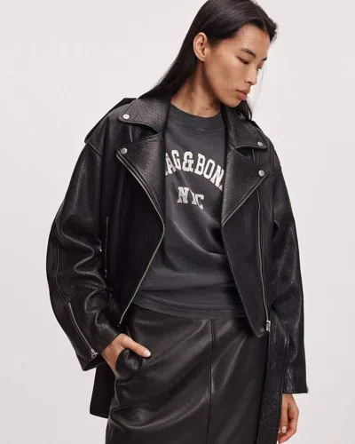 Rag & Bone Penelope Leather Jacket In Black