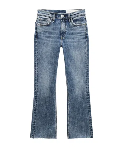 Rag & Bone Peyton Ankle Bootcut Jeans In Blue