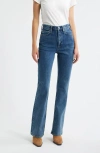 Rag & Bone Peyton High Rise Full Length Bootcut Jeans In Pikes In Blue