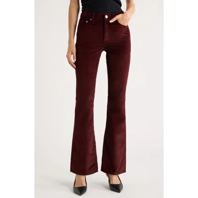 Rag & Bone Peyton Mid Rise Bootcut Corduroy Pants In Burgundy