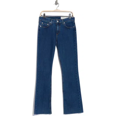 Rag & Bone Peyton Raw Hem Bootcut Jeans In White