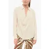 Rag & Bone Phillipa Blouse With Button-wodn Women's Collar In Neutral