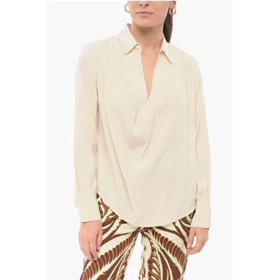 Rag & Bone Phillipa Blouse With Button-wodn Women's Collar In Neutral