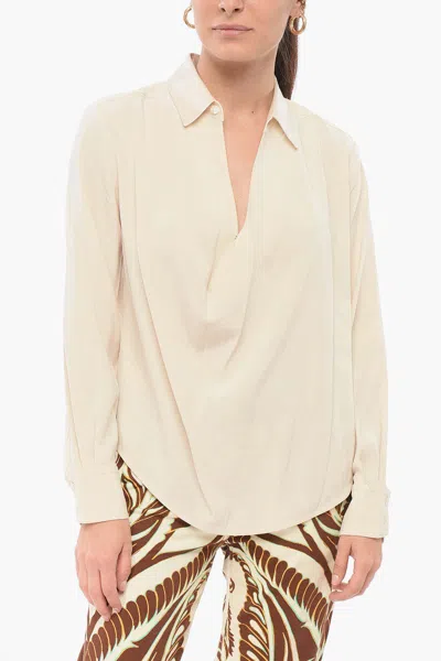 Rag & Bone Phillipa Button-down Collar Blouse In Neutral