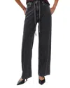 Rag & Bone Phoebe Drawstring High Rise Wide Leg Jeans In Anglique In Black