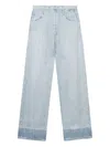 Rag & Bone Phoebe Drawstring Trousers In Blue