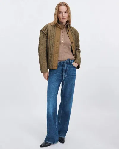 Rag & Bone Phoebe Drawstring Wide-leg Jean In Blue
