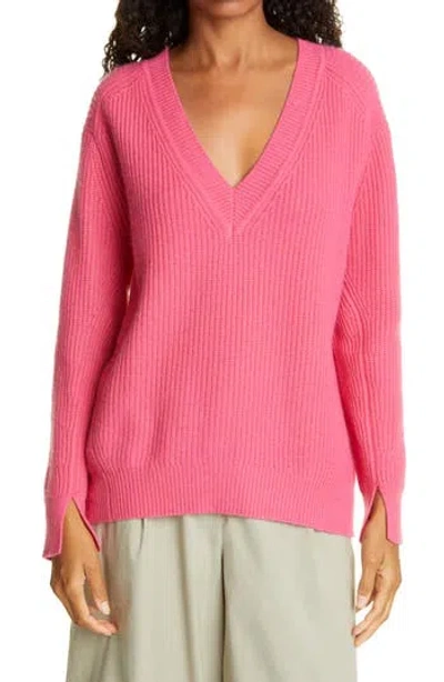Rag & Bone Pierce Cashmere V-neck Sweater In Pink
