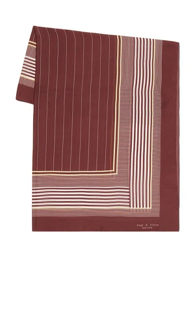 Rag & Bone Pin Stripe Scarf In Brown