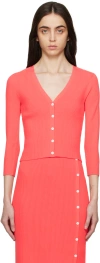 Rag & Bone Pink Asher Cardigan In Coral