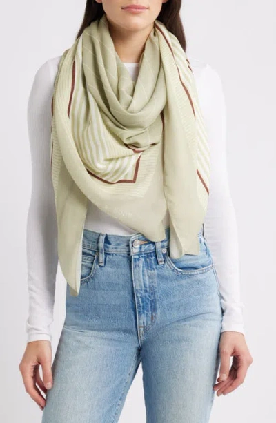 Rag & Bone Pinstripe Square Scarf In Green
