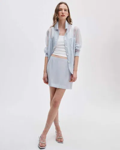 Rag & Bone Piper Organza Mini Skirt In Gray