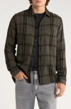 Rag & Bone Herringbone Plaid Oversized Fit Button Down Shirt