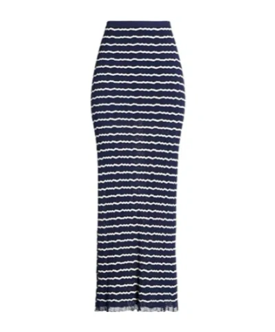 Rag & Bone Plaid Knitted Umbrella Skirt In Black