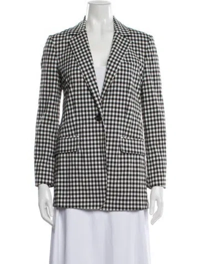 Pre-owned Rag & Bone Plaid Print Blazer In Black/white