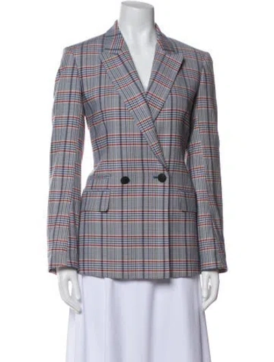 Pre-owned Rag & Bone Plaid Print Blazer In Blue
