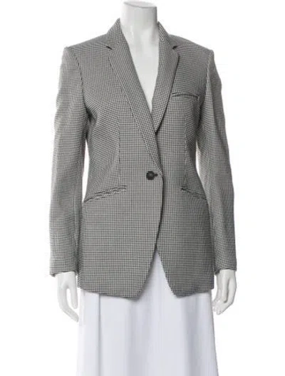 Pre-owned Rag & Bone Plaid Print Blazer In Blue