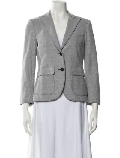 Pre-owned Rag & Bone Plaid Print Blazer In Gray