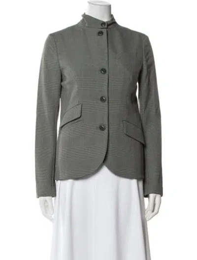 Pre-owned Rag & Bone Plaid Print Blazer In Gray