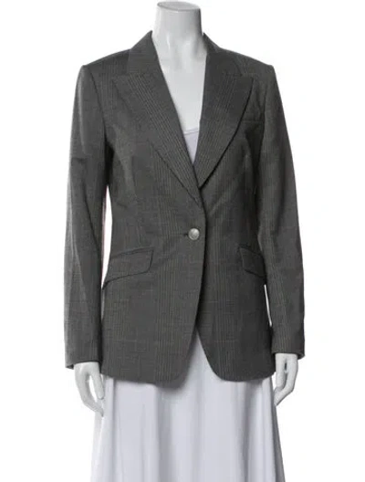 Pre-owned Rag & Bone Plaid Print Blazer In Gray