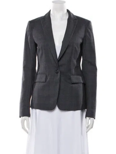 Pre-owned Rag & Bone Plaid Print Blazer In Grey