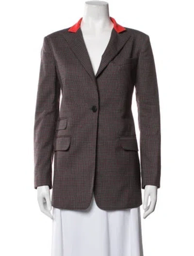 Pre-owned Rag & Bone Plaid Print Blazer In Grey