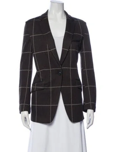 Pre-owned Rag & Bone Plaid Print Blazer In Multi