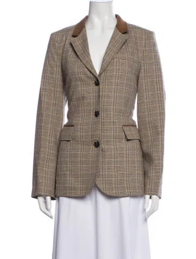 Pre-owned Rag & Bone Plaid Print Blazer In Multicolor