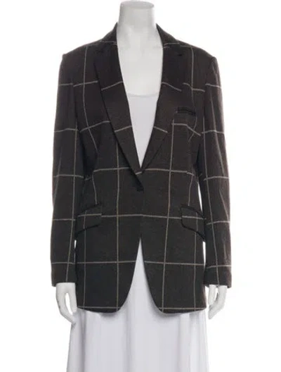 Pre-owned Rag & Bone Plaid Print Blazer In Multicolor
