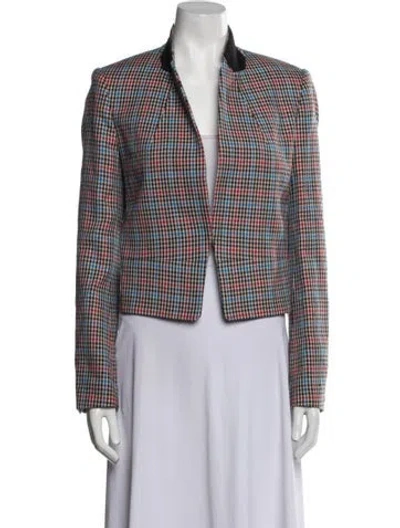 Pre-owned Rag & Bone Plaid Print Blazer In Neutral