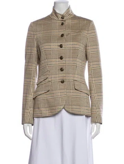 Pre-owned Rag & Bone Plaid Print Blazer In Neutral