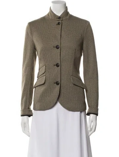 Pre-owned Rag & Bone Plaid Print Blazer In Neutral
