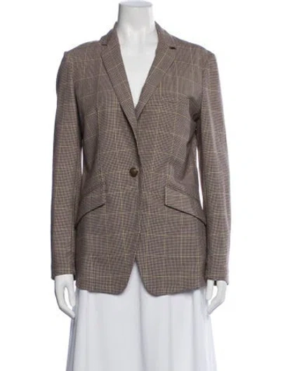 Pre-owned Rag & Bone Plaid Print Blazer In Neutral