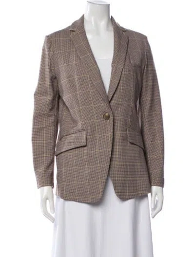 Pre-owned Rag & Bone Plaid Print Blazer In Neutrals