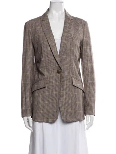 Pre-owned Rag & Bone Plaid Print Blazer In Neutrals