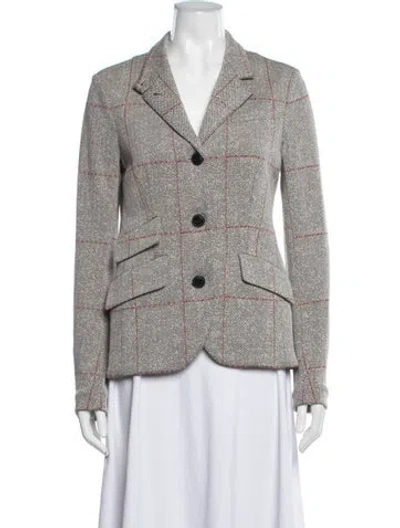 Pre-owned Rag & Bone Plaid Print Blazer In Neutrals