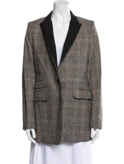 Pre-owned Rag & Bone Plaid Print Blazer W/ Tags In Black
