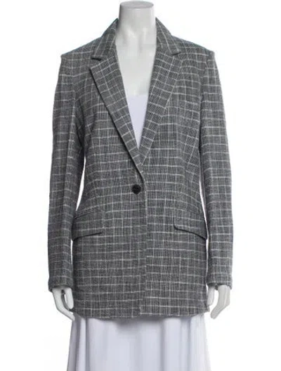 Pre-owned Rag & Bone Plaid Print Blazer W/ Tags In Blue