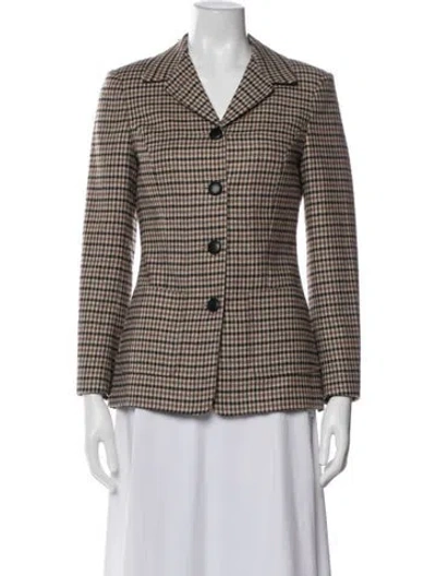 Pre-owned Rag & Bone Plaid Print Blazer W/ Tags In Brown