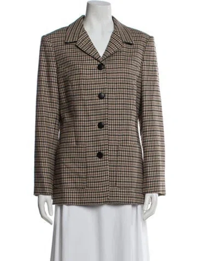 Pre-owned Rag & Bone Plaid Print Blazer W/ Tags In Neutral