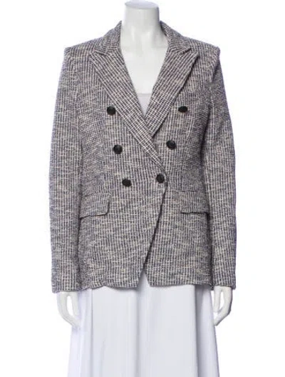 Pre-owned Rag & Bone Plaid Print Blazer W/ Tags In White