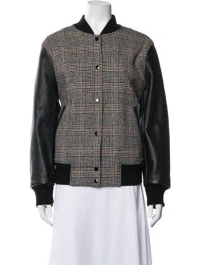 Pre-owned Rag & Bone Plaid Print Bomber Jacket In Multi