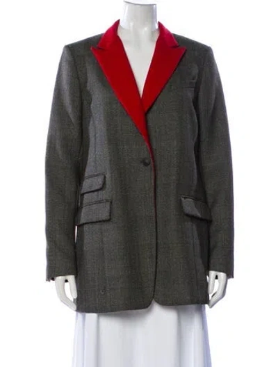Pre-owned Rag & Bone Plaid Print Coat In Green