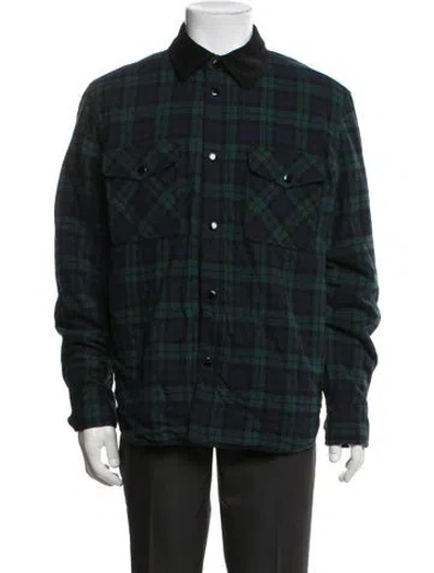 Pre-owned Rag & Bone Plaid Print Jacket In Black