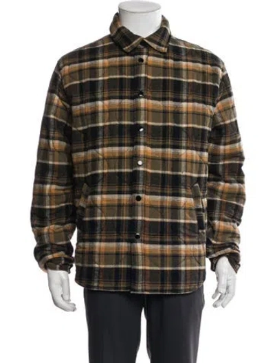 Pre-owned Rag & Bone Plaid Print Jacket In Green
