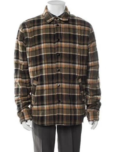 Pre-owned Rag & Bone Plaid Print Jacket In Green