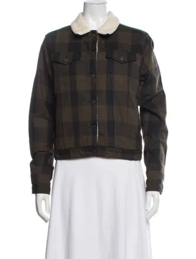 Pre-owned Rag & Bone Plaid Print Jacket In Green