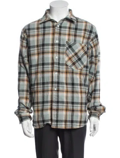 Pre-owned Rag & Bone Plaid Print Jacket In Green