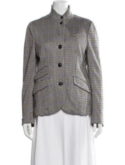 Pre-owned Rag & Bone Plaid Print Jacket In Neutral